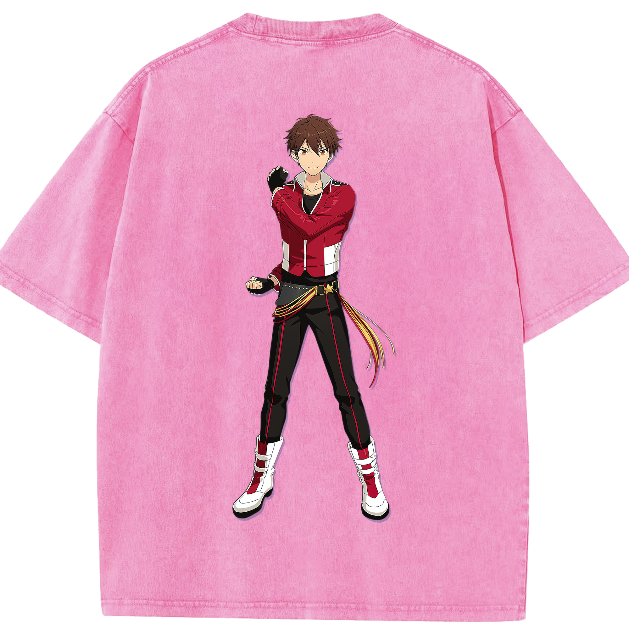（画像用） あんさんぶるスターズ! Ensemble Stars 綿100% ヴィンテージ風 半袖Tシャツ（背面プリント）